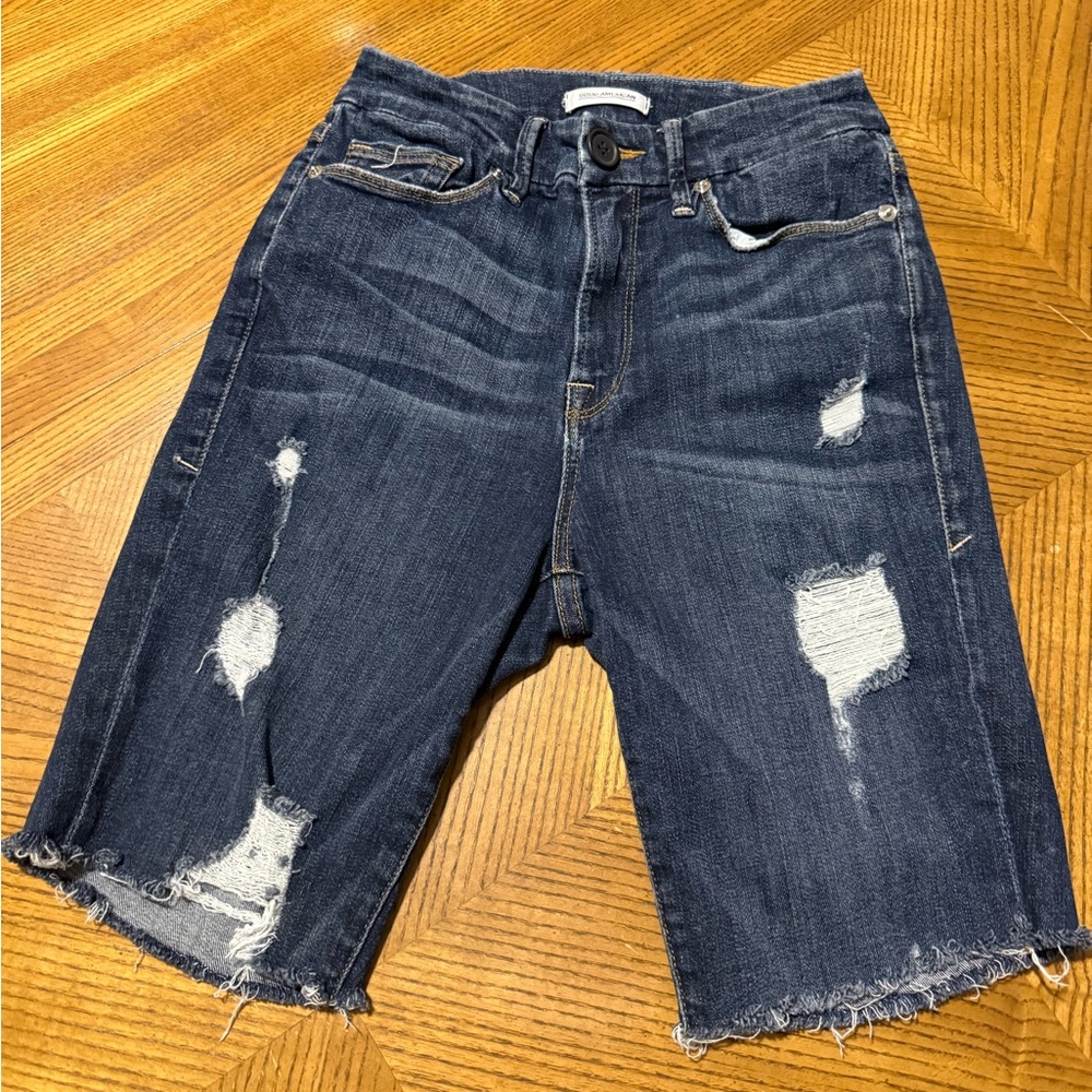The Good American Good Legs Denim Distressed Women's Shorts Size 4
